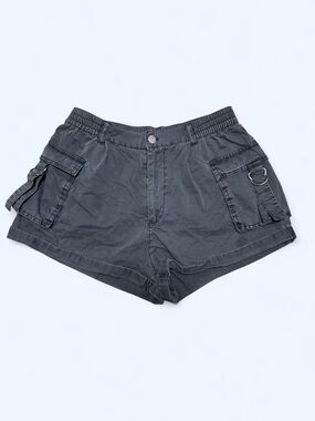 Utility Cargo Shorts in Charcoal with D-Ring Details